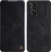odinis telefono deklas - Nillkin "Qin Leather Pro Case Galaxy A73" Black - 1 nuotrauka