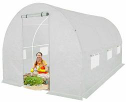 Šiltnamis su armuota plėvele, 7 m2, 2 x 3,5 m, baltas