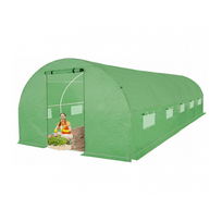 Šiltnamis su armuota plėvele, 24 m2, 8 x 3 m, žalias