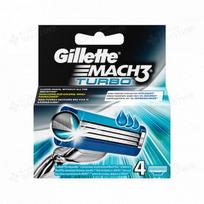 GILLETTE skustuvo galvutės MACH 3 TURBO, 4 vnt.