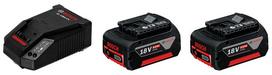 bosch gba 18v - Bosch rinkinys akumuliatoriai GBA 18 V-Li 2x5,0 Ah + kroviklis GAL 1880 CV - 1 nuotrauka