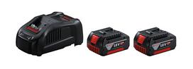 bosch gba 18v - Bosch rinkinys akumuliatoriai GBA 18 V-Li 2x5,0 Ah + kroviklis GAL 1880 CV - 3 nuotrauka