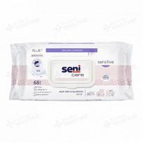 SENI CARE drėgnos servetėlės SENSITIVE, 68 vnt.
