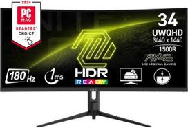 1440 monitorius curved - MSI MAG 342CQR E2 34", UWQHD, 180Hz, lenktas, juodas (Black) - 1 nuotrauka
