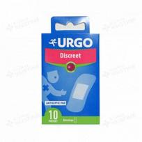 URGO permatomas pleistras DISCREET ANTISEPTIC, 1,9 x 7,2 cm, 10 vnt.
