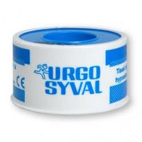 URGO SYVAL medžiaginis pleistras, balta spalva, 5 m x 2,5 cm, 1 vnt.