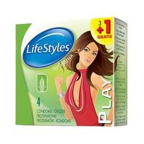 LIFESTYLES PLAY 3+1, prezervatyvai, 4 vnt.