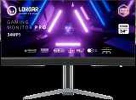 lenktas monitorius - Lorgar 34MP1 34", UWQHD, lenktas, juodas (Black) - 1 nuotrauka