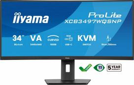 34 ultrawide - Iiyama ProLite XCB3497WQSNP-B1 34", VA, 21:9, lenktas, Juodas (Black) - 2 nuotrauka