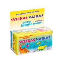 SVEIKAS VAIKAS, vaikų imuniteto stiprintojas, 10 mg, 60 tablečių