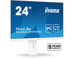 baltas monitorius - IIYAMA ProLite XUB2497HSU-W2 24", IPS, FHD, Baltas (White) - 1 nuotrauka