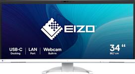 monitorius 34 c - EIZO FlexScan EV3450XC-WT 34.1", UltraWide Quad HD, Balta (White) - 2 nuotrauka