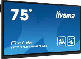 IIYAMA TE7512MIS-B3AG 75", iiWare10, 4K, IPS, Juodas (Black)