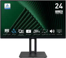 24 inch monitor - MSI PRO MP245PG 23.8", IPS, FHD, Juodas (Black) - 3 nuotrauka
