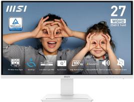 speakers - MSI PRO MP273QW E2 27", IPS, QHD, 100Hz, Balta (White) - 2 nuotrauka