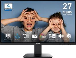 monitoriai 27 ips 4k - MSI PRO MP273U 27", IPS, 4K, Juodas (Black) - 2 nuotrauka