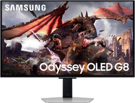 oled 32 monitoriai - Samsung Odyssey G8 LS32DG802SUXEN 32", OLED, 4K, Sidabras (Silver) - 2 nuotrauka