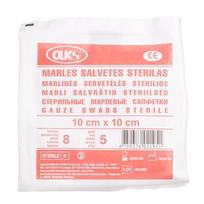 OLKO, marlinės sterilios servetėlės, 10 x 10 cm, 8 sluoksnių, 5 vnt.