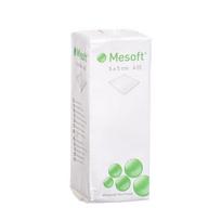 MESOFT, servetėlės, 5 cm x 5 cm, neaustinės, nesterilios, tankios, 100 vnt.