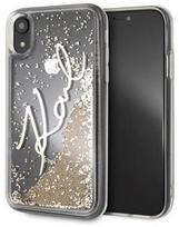 Karl Lagerfeld Signature Liquid Glitter Back Case For Apple iPhone XR Gold