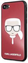 iphone xs deklas - Karl Lagerfeld Iconic Glitter Karls Head Back Case For Apple iPhone X/XS Red - 1 nuotrauka