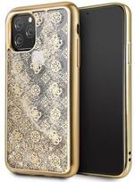 Guess 4G Peony Liquid Glitter Back Case For Apple iPhone 11 Pro Gold