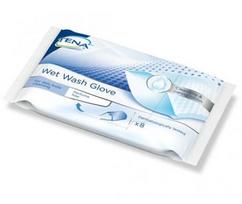 tens - TENA plaunamosios pirštinės WET WASH GLOVE, 8 vnt. - 1 nuotrauka