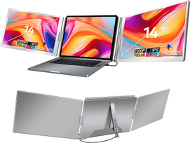 nesiojamo kompiuterio monitorius - Extralink Smart Life S688 14", 2 ekranai, IPS - 1 nuotrauka