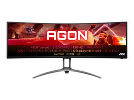 165hz monitorius - AOC AG493UCX2 49", lenktas, VA, 32:9, DQHD, 165Hz, Juodas (Black) - 1 nuotrauka