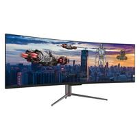 monitorius 5120 x 1440 - LC-Power LC-M49-DQHD-120-C-Q 49", QLED, Juodas (Black) - 1 nuotrauka