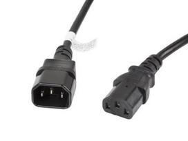 maitinimo laidas iec 320 c13 - Lanberg Cable IEC C13 / IEC C14 3m Black - 1 nuotrauka