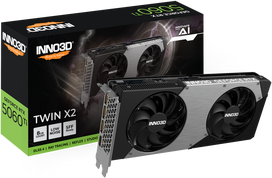 rtx 5060 8gb - Inno3D GeForce RTX 5060 Ti Twin X2, 8192 MB GDDR7 - 3 nuotrauka