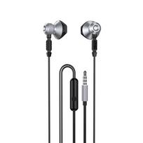 mini jack - Dudao Metal X2C Gray (Pilkos) - 1 nuotrauka