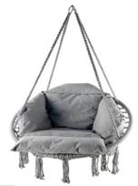sodo supynes gandralizdis - RoGer Garden Swing „Gandralizdis“ su pagalve, pilka (Gray) - 2 nuotrauka