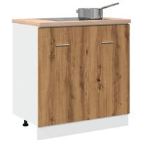 apatine virtuvine spintele - vidaXL Apatinė spintelė plautuvei Lyon, artisano ąžuolas (Artisan Oak), 80x46x81,5 cm - 2 nuotrauka