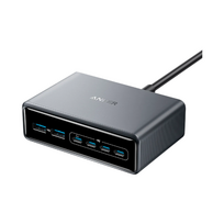 Anker Prime Charger 200W 6 Portai GaN Juodas (Black)