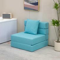 fotelis lova - Fotelis Homcom 2-in-1, mėlynas (Blue) - 1 nuotrauka