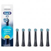 head - Oral-B iO UltimateClean dantų šepetėlio galvutės, juodos (Black), 6 vnt. - 2 nuotrauka