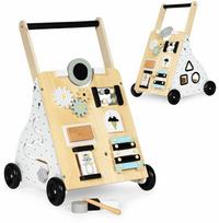 medine vaikstyne - EcoToys Wooden Walker TL01035, Balta/Juoda (White/Black) - 1 nuotrauka