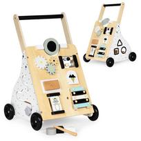 medine vaikstyne - EcoToys Wooden Walker TL01035, Balta/Juoda (White/Black) - 2 nuotrauka