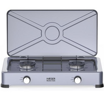 dujines virykles stalas - Dujinė viryklė Haeger GC-02E.022A Pilka (Gray) - 2 nuotrauka