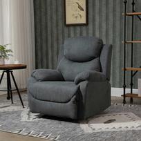 sofa su foteliais - Fotelis HOMCOM atlenkiamas reglaineris, tamsiai pilkas (Dark Grey), 93 cm x 88 cm x 102 cm - 2 nuotrauka