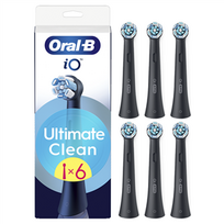 head - Oral-B iO UltimateClean dantų šepetėlio galvutės, juodos (Black), 6 vnt. - 3 nuotrauka