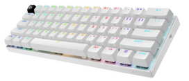 logitech g pro x keyboard - Logitech G PRO X 60 LIGHTSPEED, Balta (White) - 1 nuotrauka
