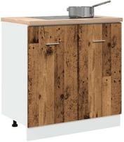 apatine virtuvine spintele - vidaXL Apatinė spintelė plautuvei Lyon, sena mediena (Old Wood), 80x46x81,5 cm - 2 nuotrauka