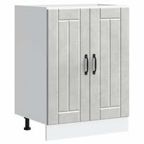 vidaXL Lucca Kitchen Bottom Cabinet, Betono pilka (Concrete Grey), 60 x 46 x 81.5 cm