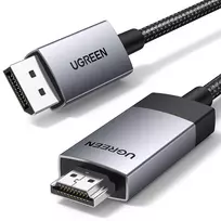 Ugreen DP119 DisplayPort į HDMI 4K 60Hz kabelis 3m – Pilkas (Gray)