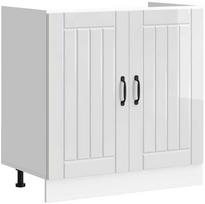 virtuvines spinteles kriaukle - Lucca Kitchen Bottom Cabinet, Blizganti balta (Glossy White), 80x46x81.5 cm - 1 nuotrauka