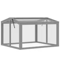pilkas polikarbonatas - Outsunny Mini šiltnamis, 0.9x0.8x0.58 m, šviesiai pilkas (Light Grey) - 1 nuotrauka