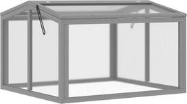 pilkas polikarbonatas - Outsunny Mini šiltnamis, 0.9x0.8x0.58 m, šviesiai pilkas (Light Grey) - 2 nuotrauka